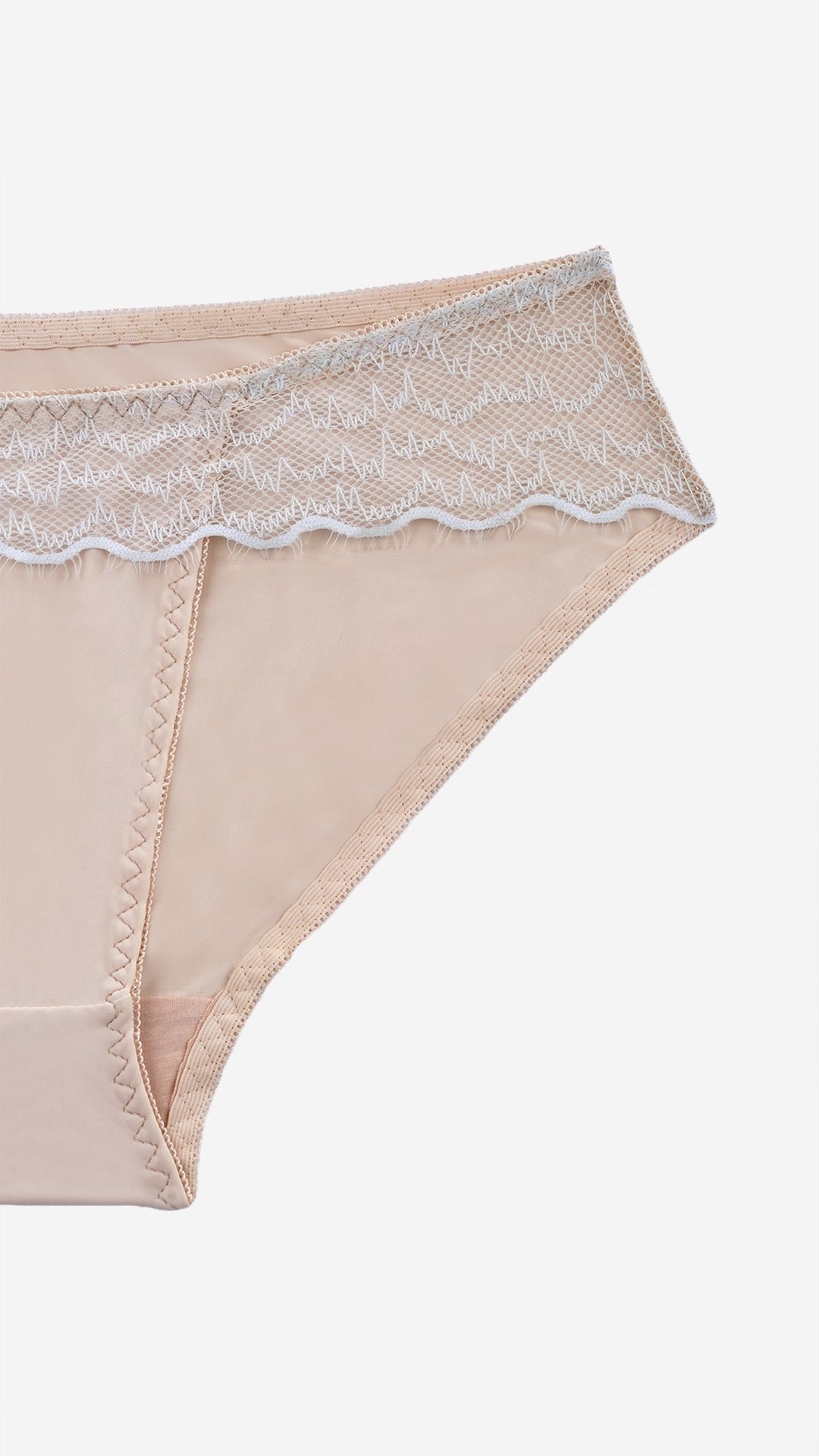 Classic Brief with Lace Waistband | Lace Trim Panty