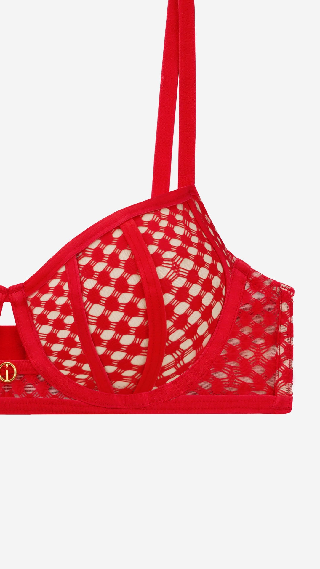 Net Wired Non-Padded Bra | Statement Lingerie
