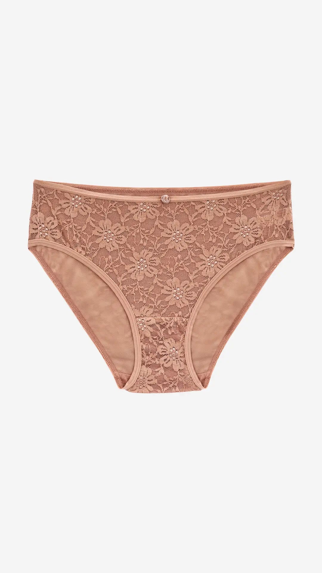 Savvyy Lace Bikini Brief Elegant Mid Rise Soft Stretch Panty