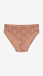 Savvyy Lace Bikini Brief Elegant Mid Rise Soft Stretch Panty