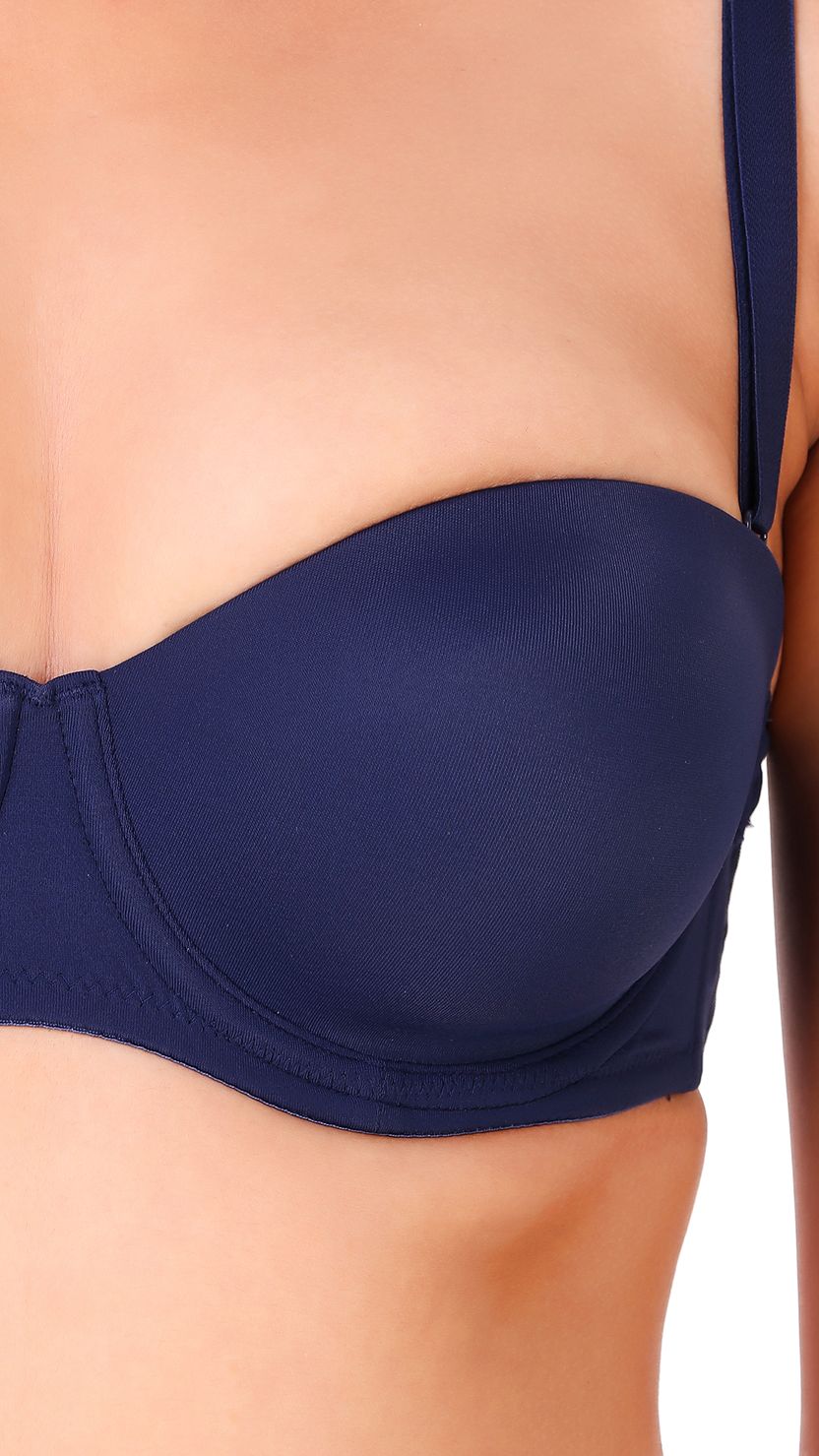 Triumph Navy Blue Multi-Way Balcony Padded Wired Bra