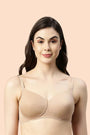 ENAMOR BRA F165 Honey Beige Ecolite Fabric Smooth Support Bra for Women - Padded, Wirefree and High Coverage