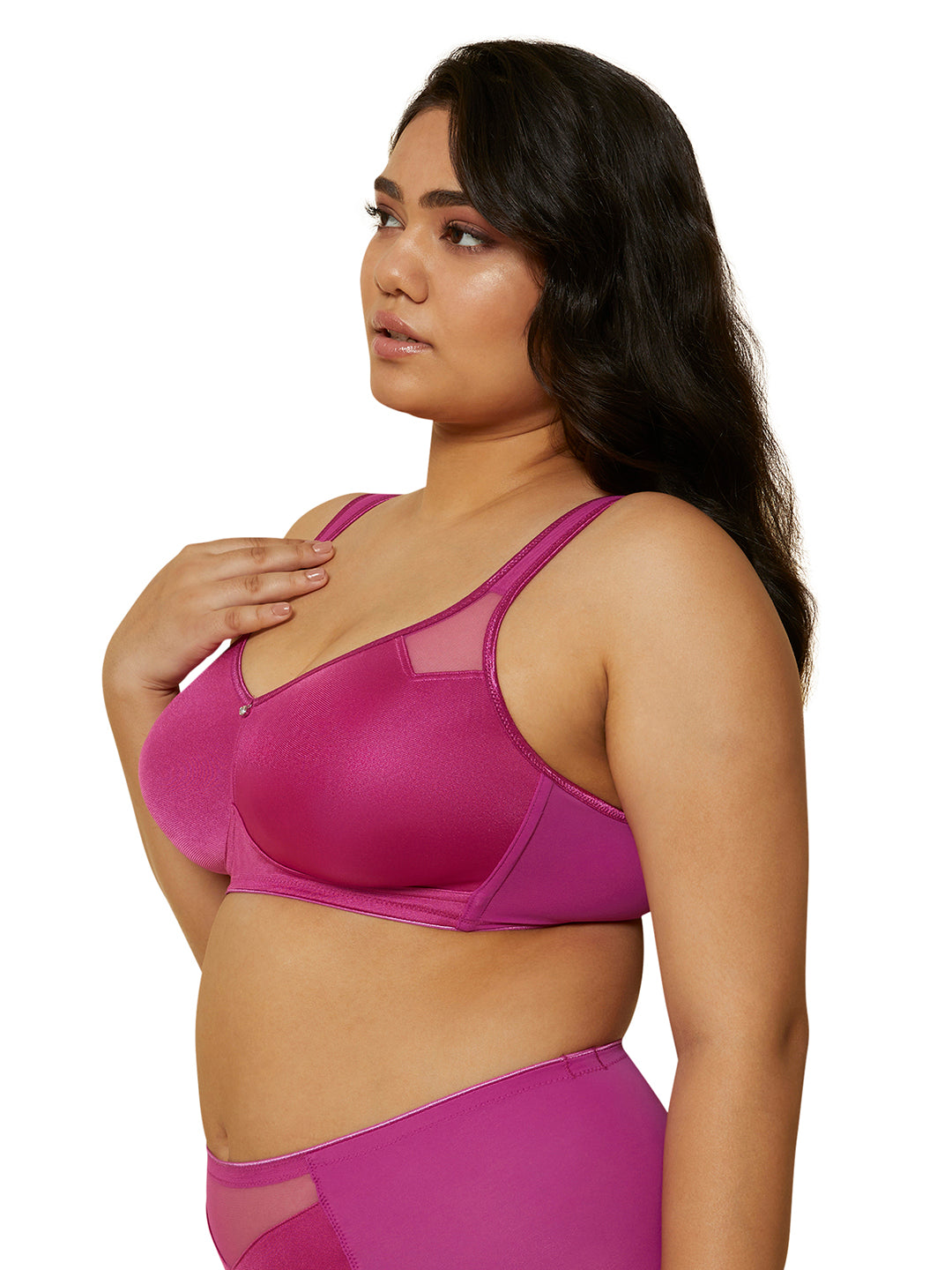 TRIUMPH-100I527 Minimizer 121 Wireless Non Padded Comfortable High Support Big Cup Bra