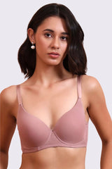 AXTZH Classic Contour Bra Offering Natural Shape, Gentle Lift, and Flawless Finish AB2355-ROSE-DP101