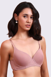 AXTZH Classic Contour Bra Offering Natural Shape, Gentle Lift, and Flawless Finish AB2355-ROSE-DP101