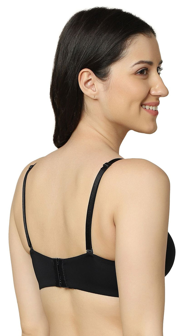 Triumph Black Non-Wired T-Shirt Bra With Detachable Straps