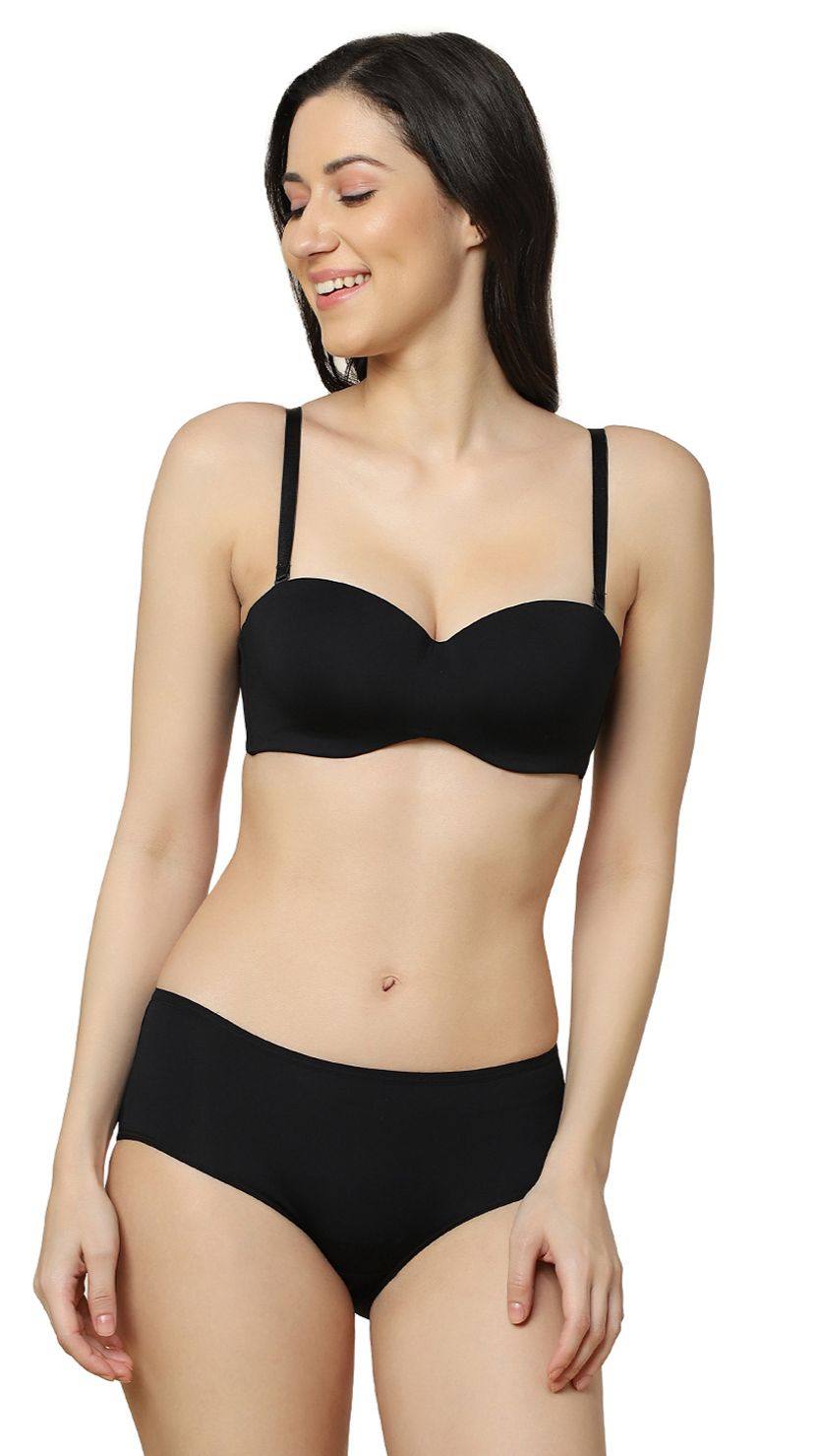 Triumph Black Non-Wired T-Shirt Bra With Detachable Straps