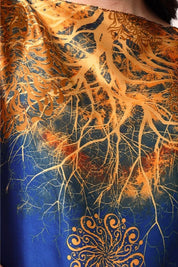 AXTZH Flowing Kaftan Nightwear with Adjustable Waist Strap and Elegant Detailing-TEAPR-K2S