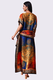 AXTZH Flowing Kaftan Nightwear with Adjustable Waist Strap and Elegant Detailing-TEAPR-K2S