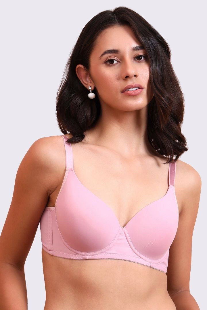 AXTZH Classic Contour Bra Offering Natural Shape, Gentle Lift, and Flawless Finish AB2355-BLUSH-DP101