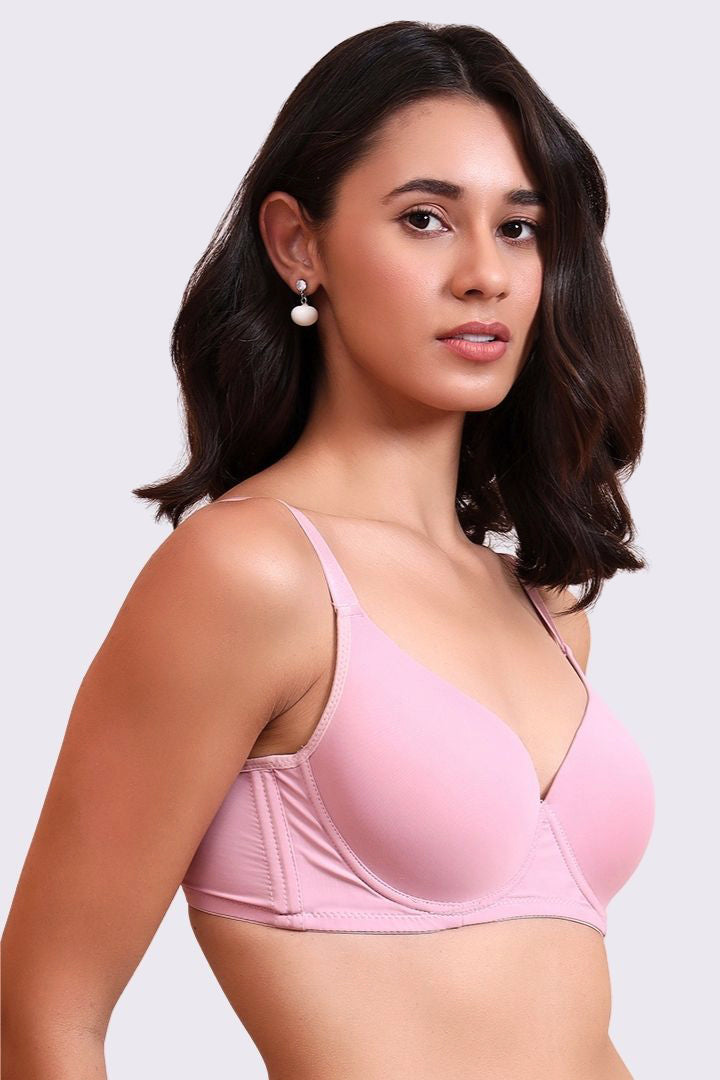 AXTZH Classic Contour Bra Offering Natural Shape, Gentle Lift, and Flawless Finish AB2355-BLUSH-DP101