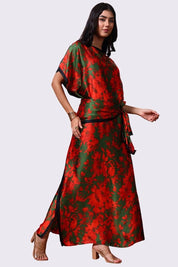 AXTZH Flowing Kaftan Nightwear with Adjustable Waist Strap and Elegant Detailing-RUSPR-K2S