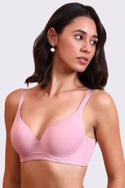 AXTZH Classic Contour Bra Offering Natural Shape, Gentle Lift, and Flawless Finish AB2355-BLUSH-DP101