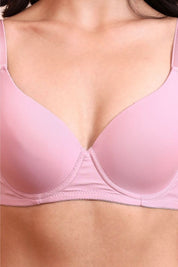 AXTZH Classic Contour Bra Offering Natural Shape, Gentle Lift, and Flawless Finish AB2355-BLUSH-DP101