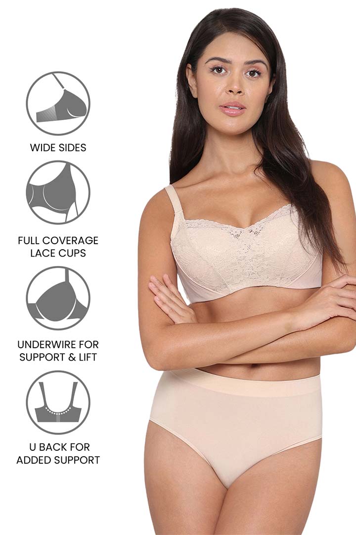 WACOAL BRA-IB4223 Moselle Padded Wired Full Cup Bridal Wear Full coverage Lace Bra