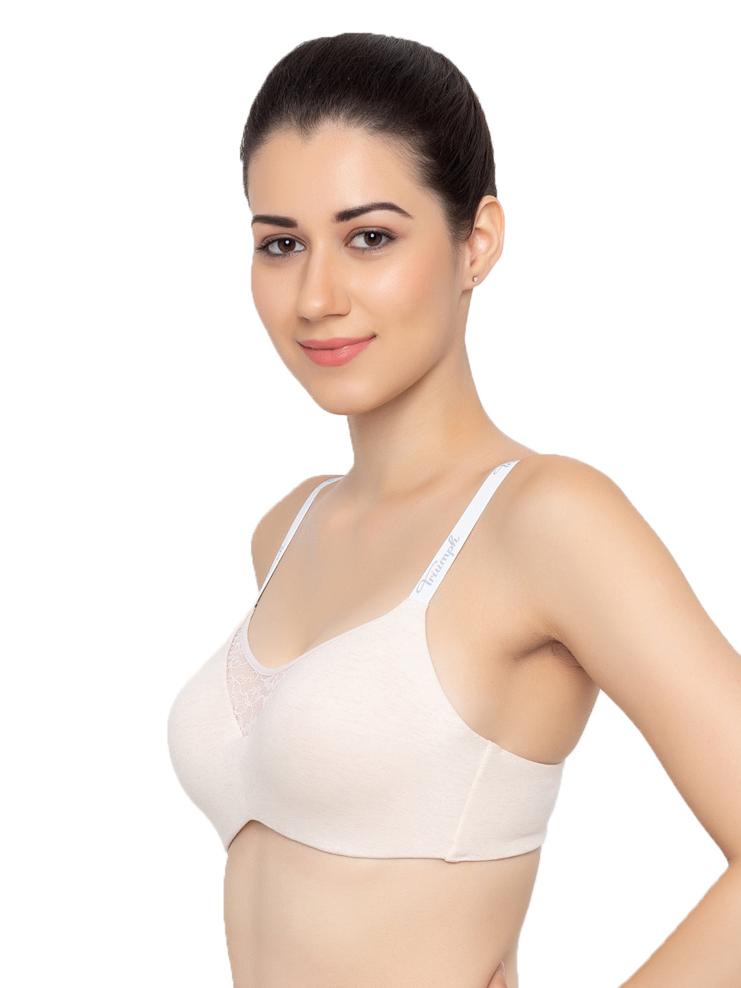 TRIUMPH 110I538-Comfort 161 Padded Non Wired Everyday Invisible Cotton T-Shirt Bra-X7
