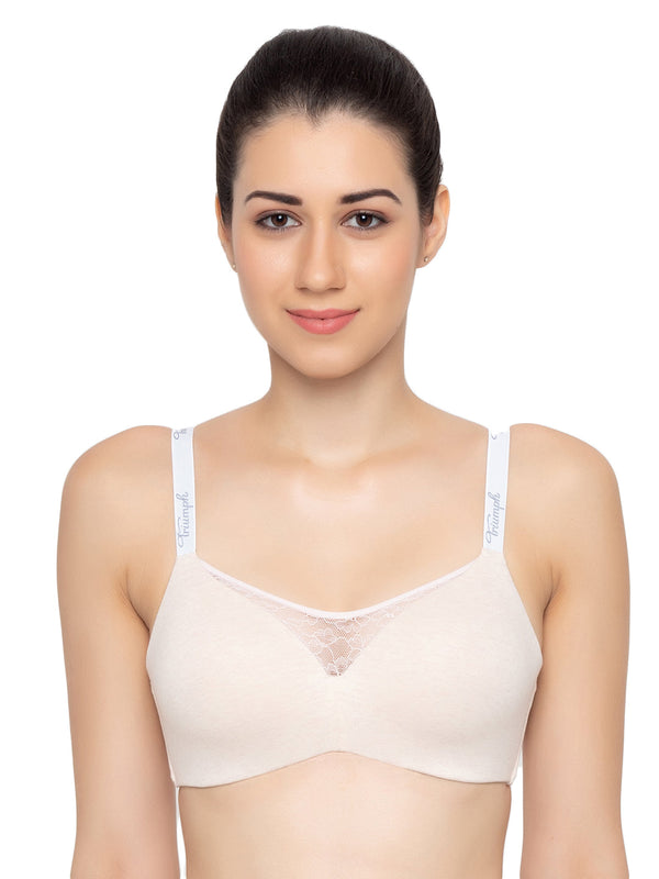 TRIUMPH 110I538-Comfort 161 Padded Non Wired Everyday Invisible Cotton T-Shirt Bra-X7