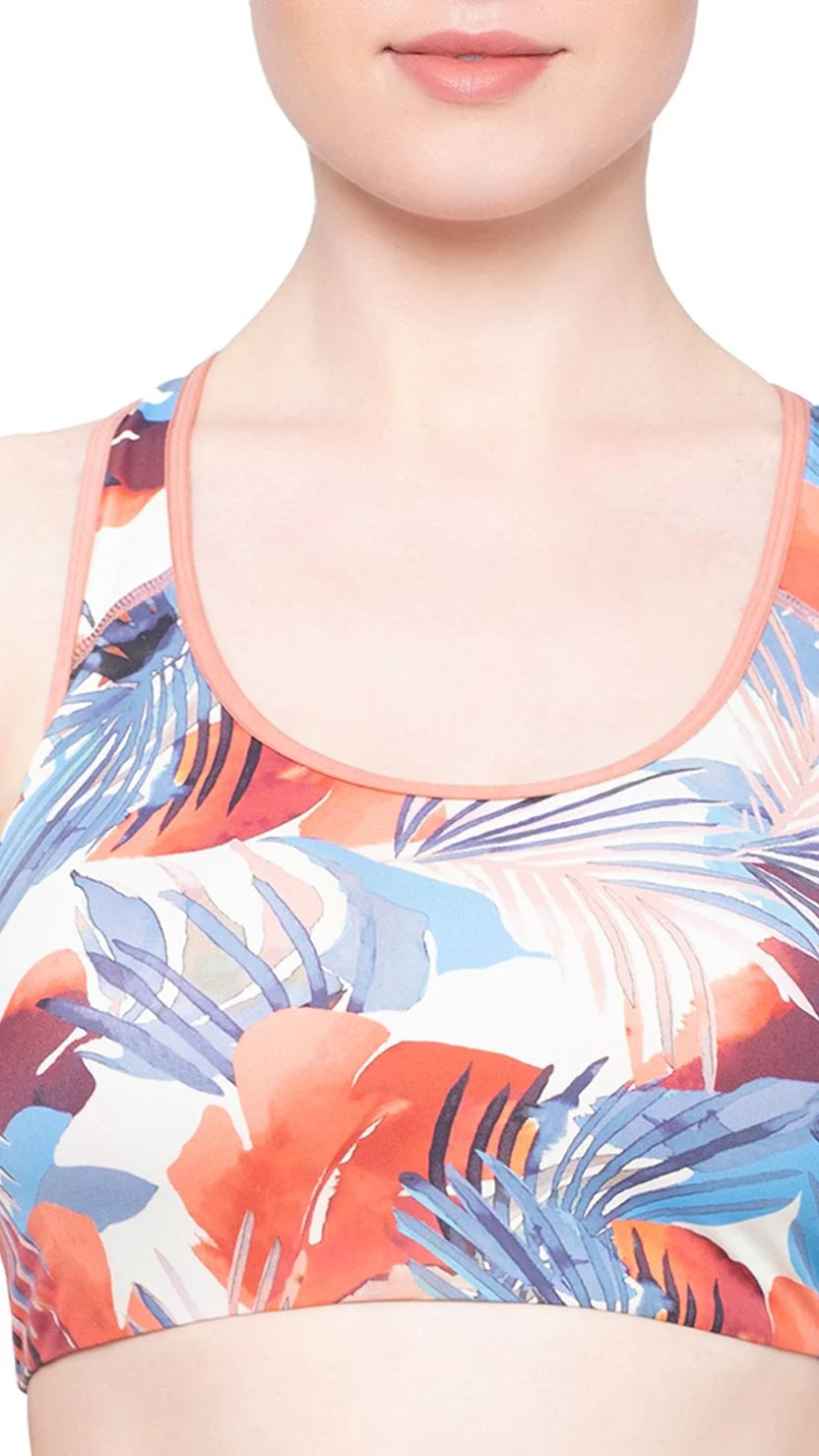 Triumph Multicolor Triaction Tropical Print Lightly Padded Sports Bra