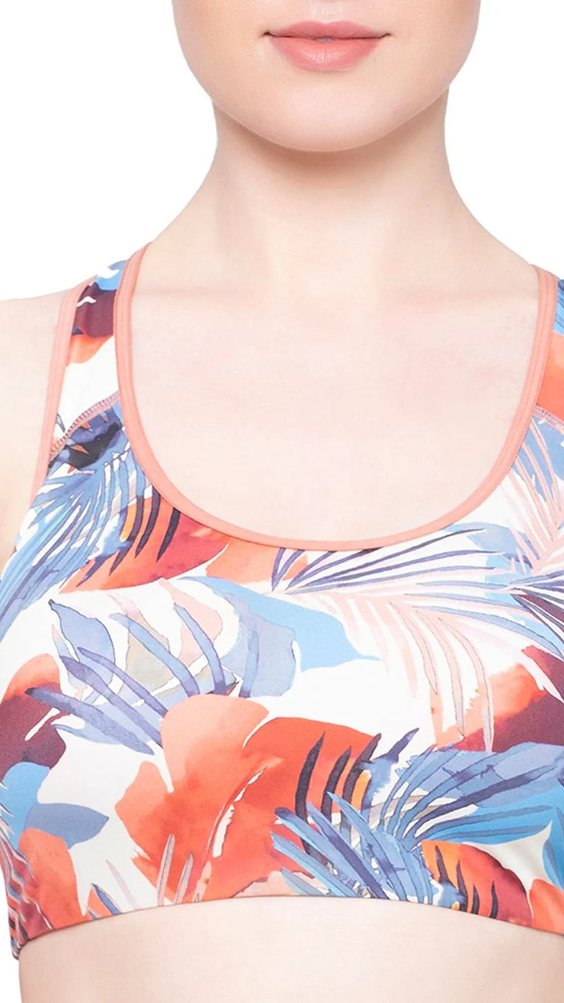 Triumph Multicolor Triaction Tropical Print Lightly Padded Sports Bra
