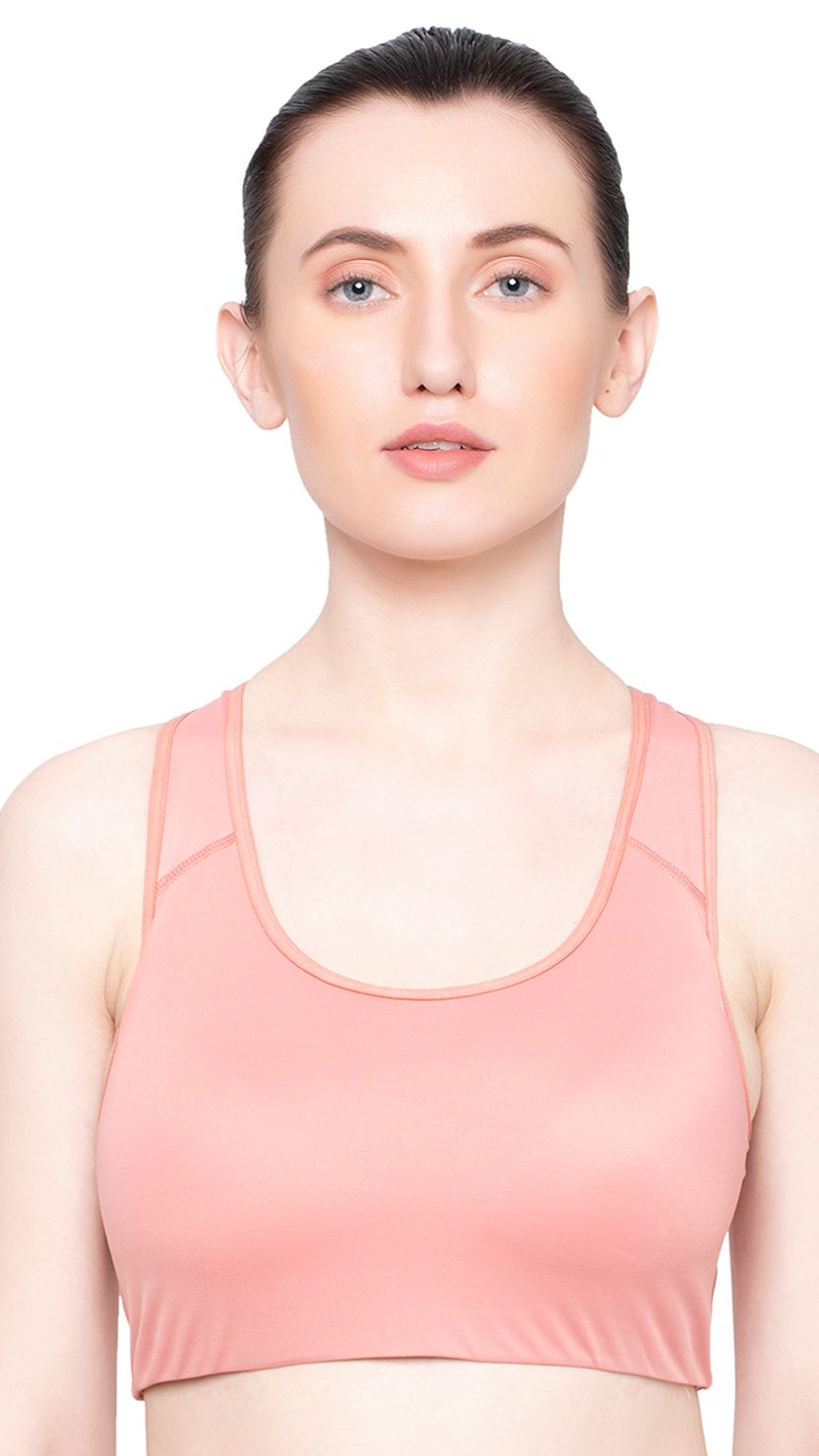Triumph Pink Lightly Padded Wireless Racerback Sports Bra