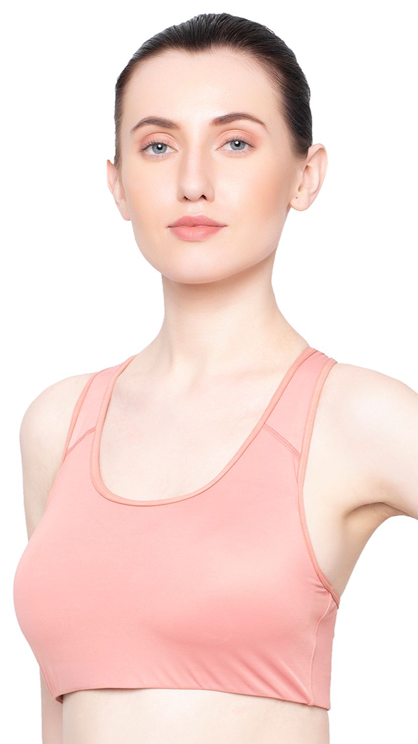 Triumph Pink Lightly Padded Wireless Racerback Sports Bra
