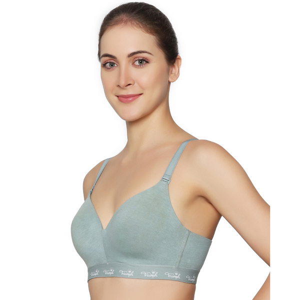 TRIUMPH-110I646 Women's Cotton Wire Free Casual Padded T-Shirt Bra