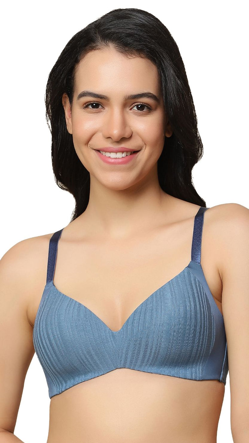Triumph Blue Full Coverage Seamless T-Shirt Bra With All Day Comfort