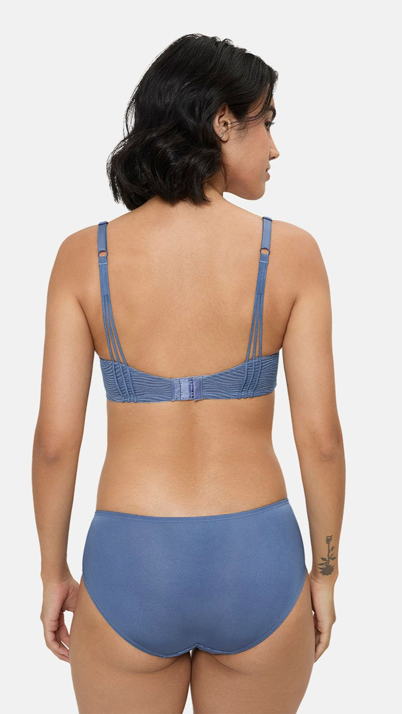 Triumph Blue Medium Coverage Non Wired Bra