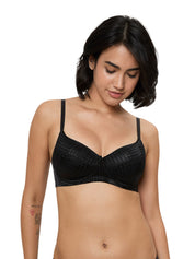 TRIUMPH 110I783-Stylishly Textured Bra with Adjustable Straps and Modern Detailing-BLACK 04