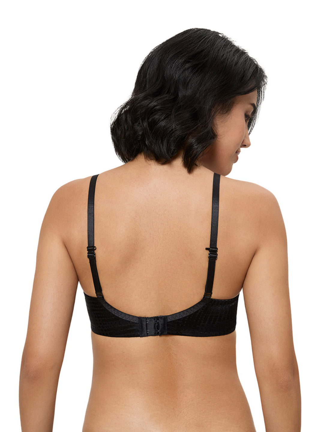 TRIUMPH 110I783-Stylishly Textured Bra with Adjustable Straps and Modern Detailing-BLACK 04
