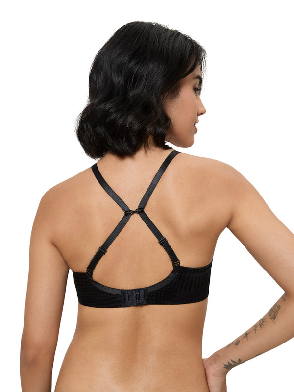 TRIUMPH 110I783-Stylishly Textured Bra with Adjustable Straps and Modern Detailing-BLACK 04