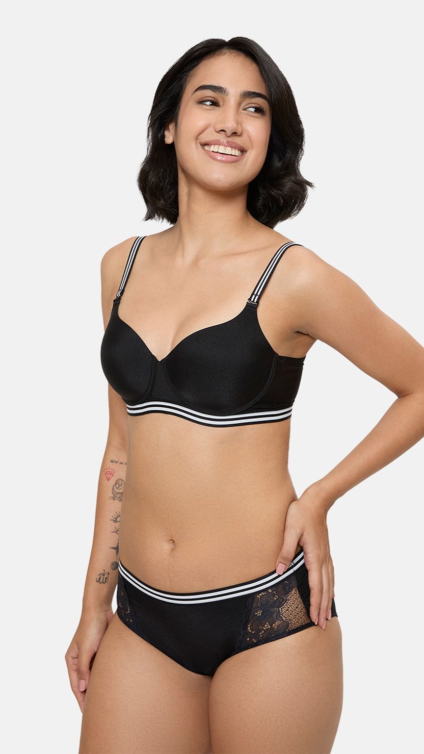 Triumph Black T-Shirt Bra Spotlight Hipster