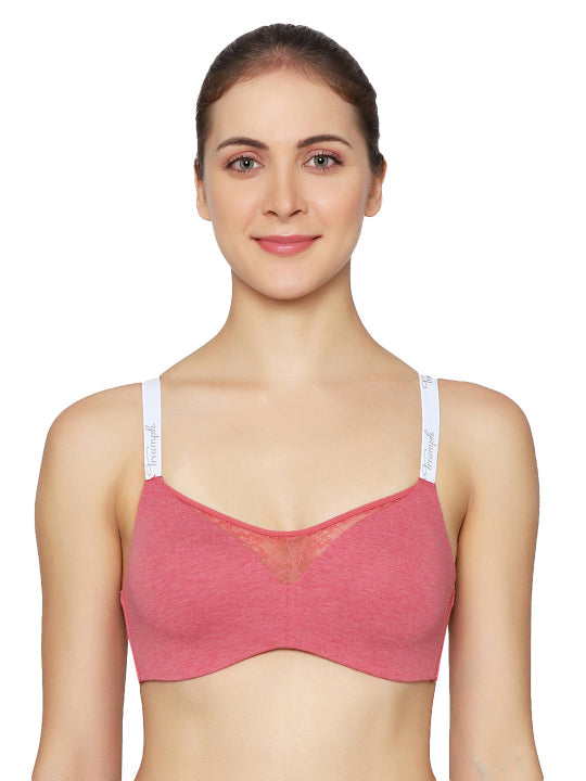 TRIUMPH BRA 110I538-X3 Comfort 161 Padded Non Wired Everyday Invisible Cotton T-Shirt Bra