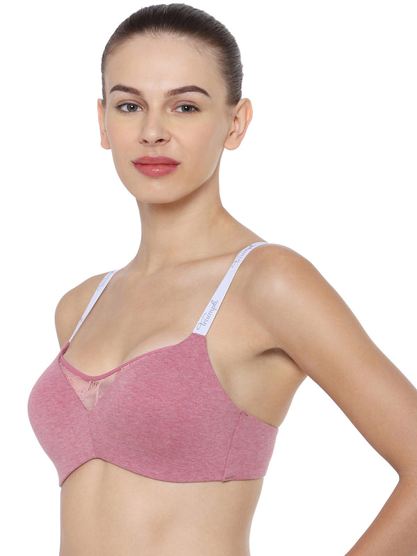 TRIUMPH-110I538 Comfort 161 Padded Non Wired Everyday Invisible Cotton T-Shirt Bra