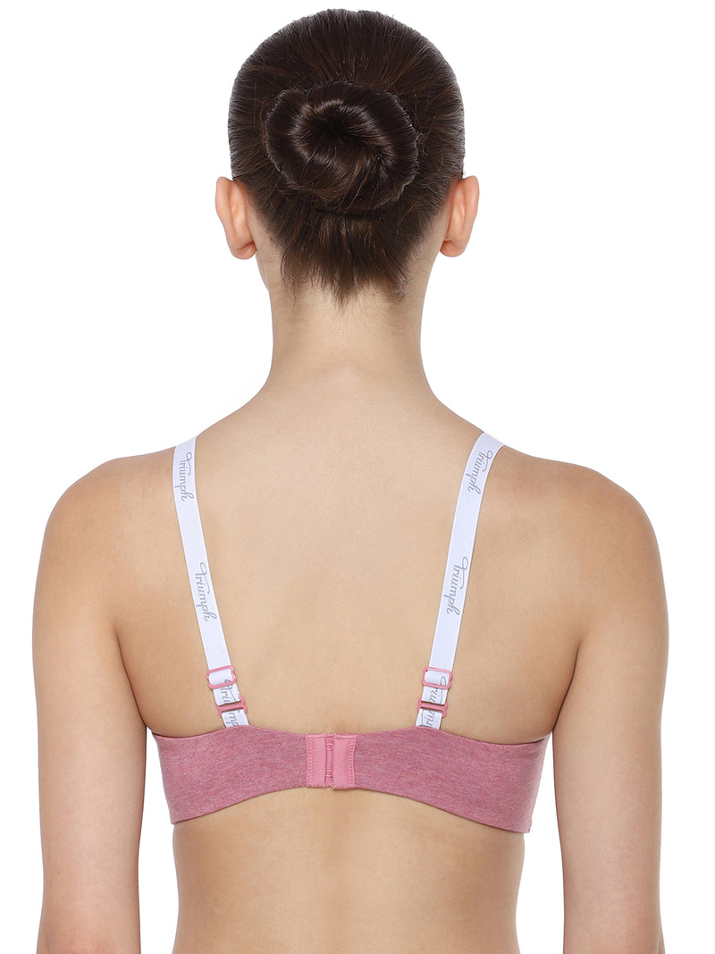 TRIUMPH-110I538 Comfort 161 Padded Non Wired Everyday Invisible Cotton T-Shirt Bra