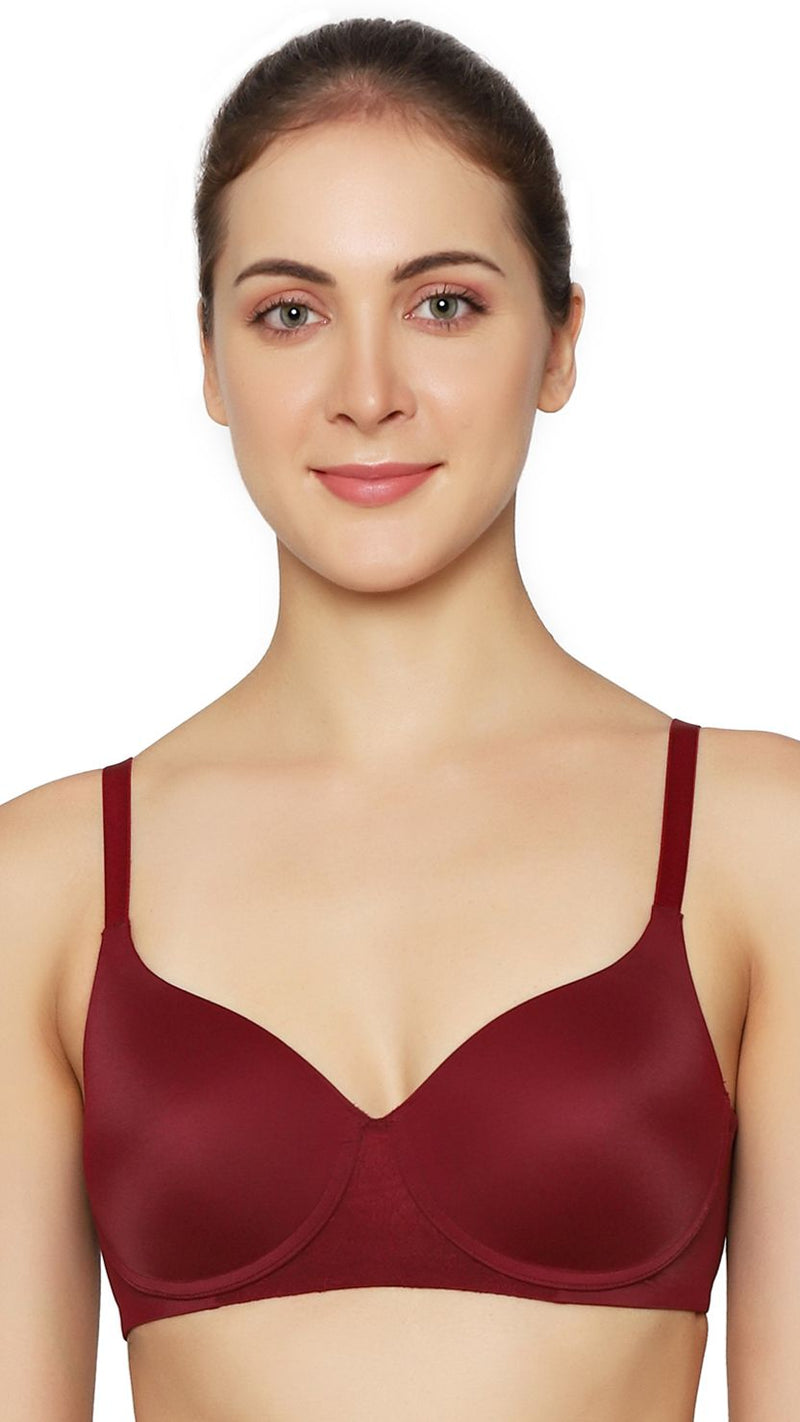 Triumph Maroon Smooth Fit Lightly Padded T-Shirt Bra