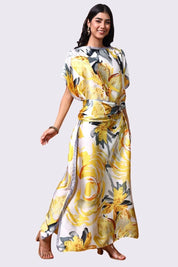 AXTZH Flowing Kaftan Nightwear with Adjustable Waist Strap and Elegant Detailing-LEMPR-K2S