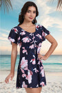 Print3 AXTZH Floral Frock-like Chic Romper Swimwear XSWIM1PF5855IY