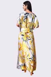 AXTZH Flowing Kaftan Nightwear with Adjustable Waist Strap and Elegant Detailing-LEMPR-K2S