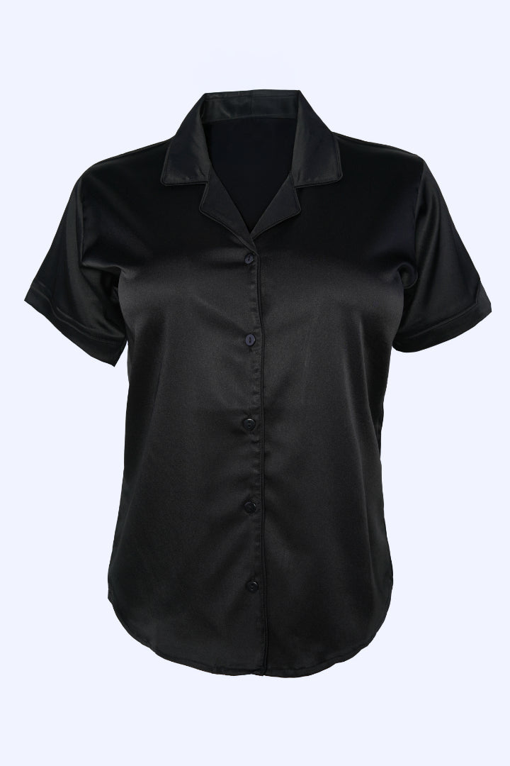 ANGELS Satin Boxer Nightwear Set FASHION NW AG2214-BLACK-A2S