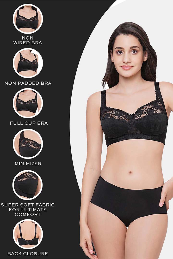 WACOAL BRA BI01A01 Charming Illusion Non Padded Non Wired Full Cup Plus Size Full Support Minimizer Bra