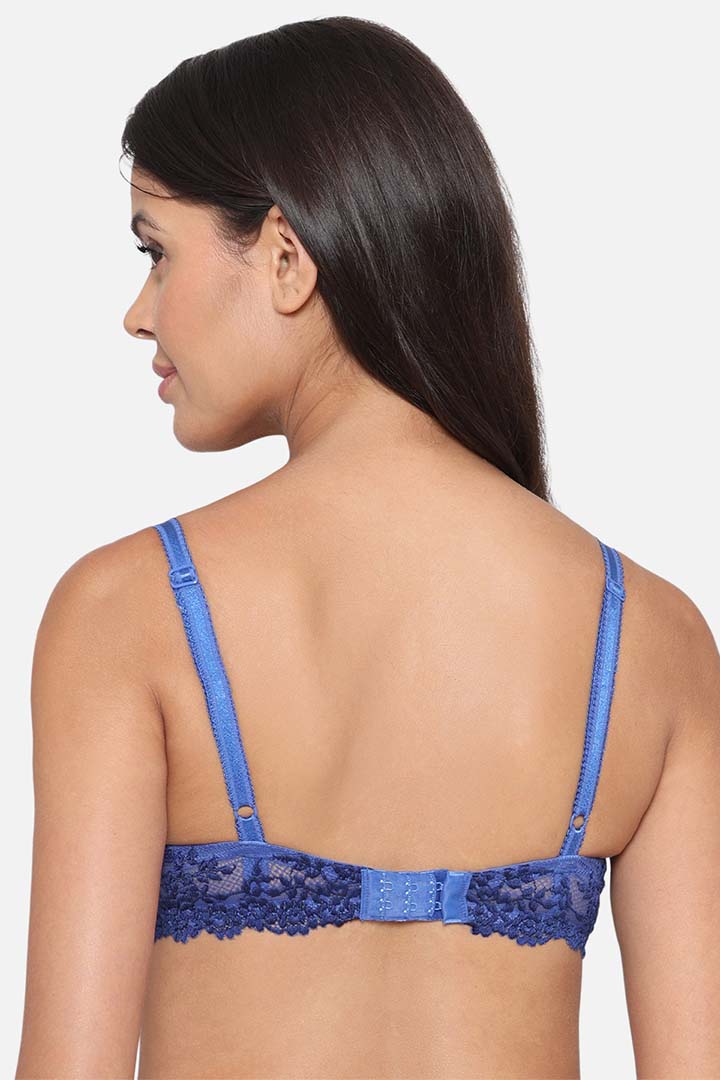 WACOAL BRA 853191 Embrace Lace Contour Padded Wired 3/4th Cup Everyday Wear Medium coverage T-Shirt Bra - Dark Blue