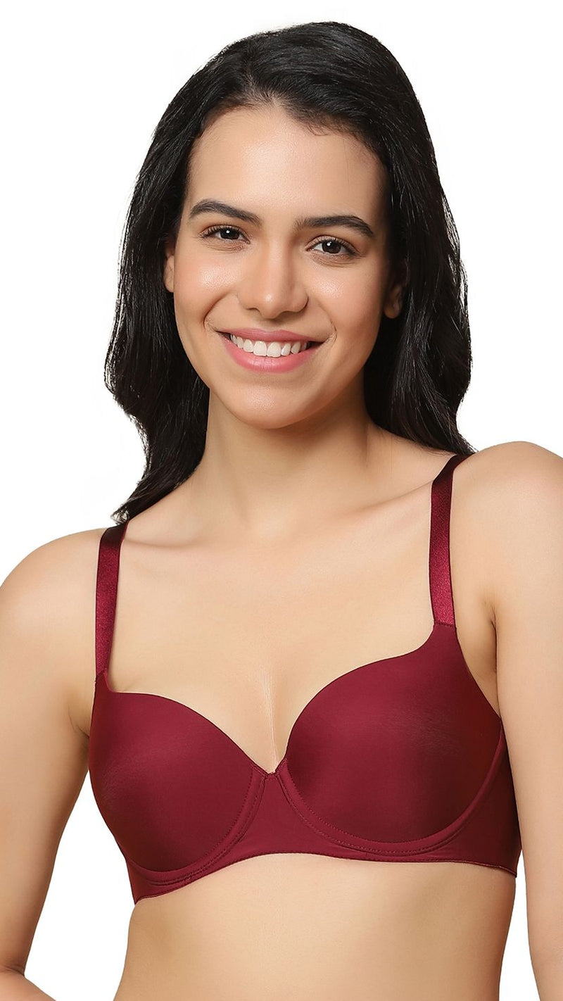 Triumph Wine Invisible Support Wired Padded T-Shirt Bra