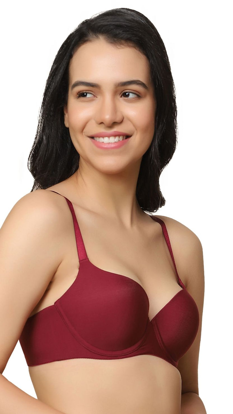 Triumph Wine Invisible Support Wired Padded T-Shirt Bra