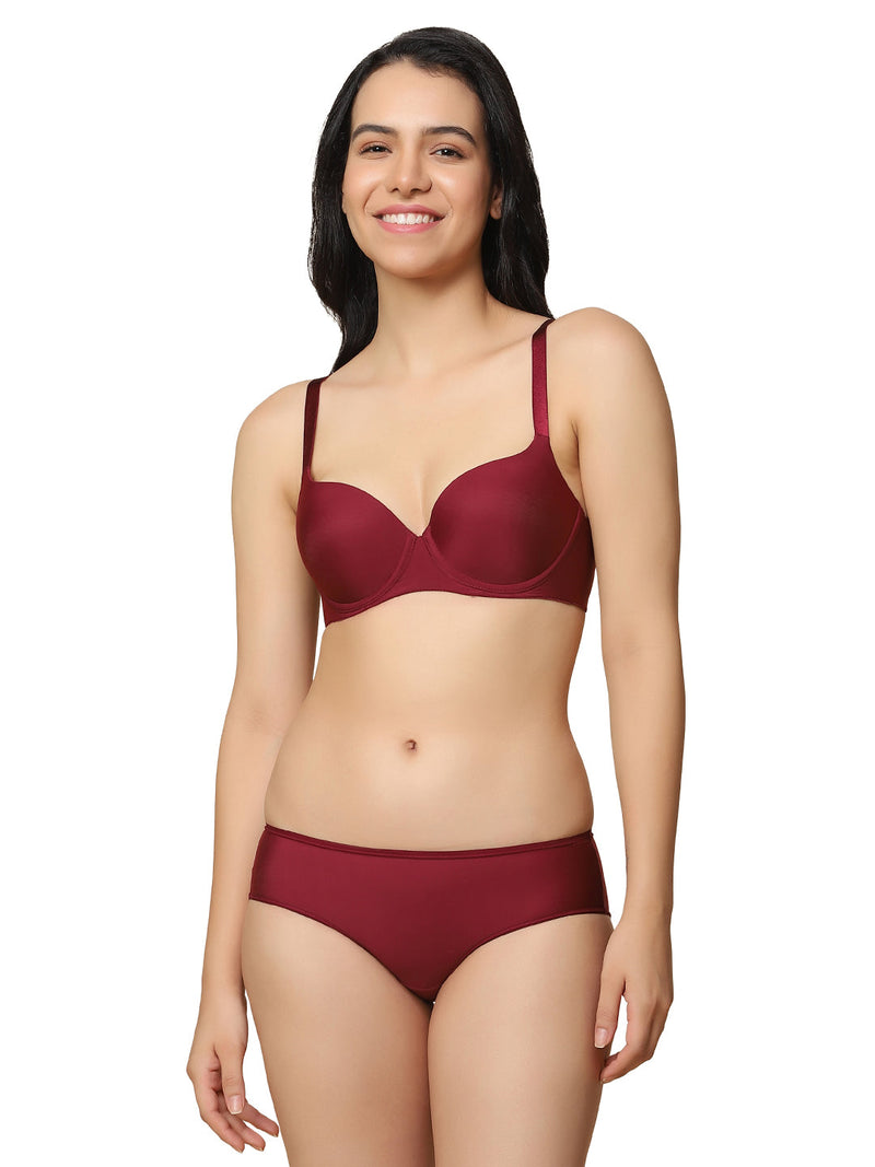 TRIUMPH-122I087 T-Shirt Bra 60 Invisible Wired Padded Body Make-Up Series Light Weight Seamless Support Everyday Bra