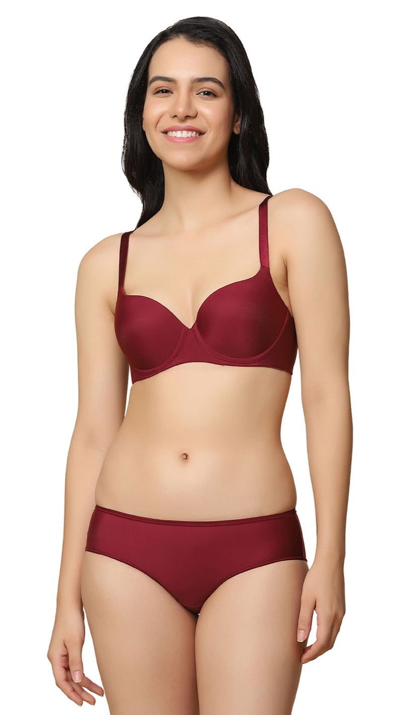 Triumph Wine Invisible Support Wired Padded T-Shirt Bra