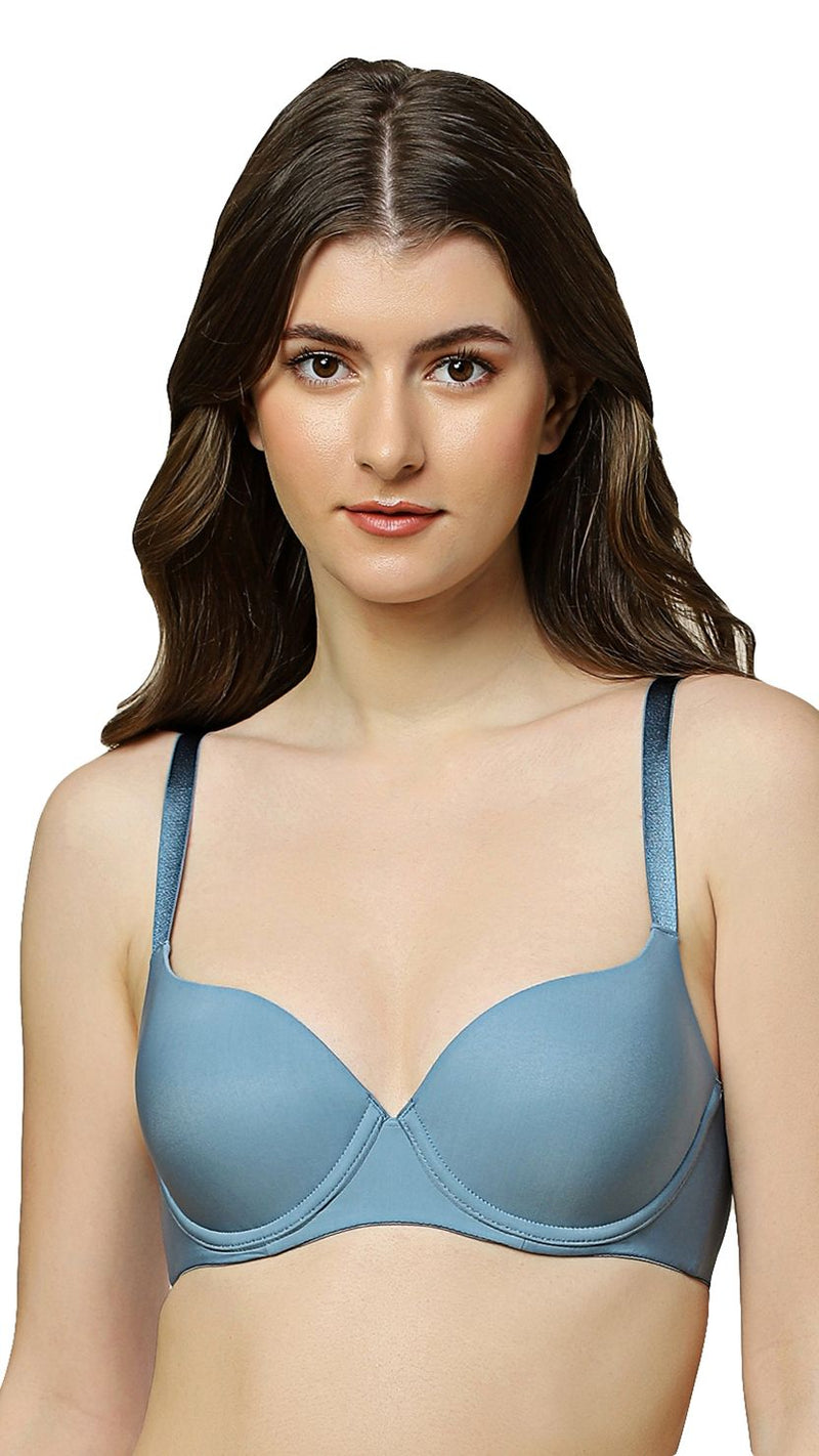 Triumph Blue Invisible Support Wired Padded T-Shirt Bra