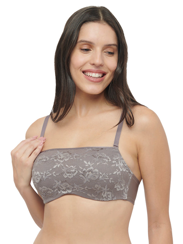 TRIUMPH-123I283 New Lace Bandeau Bra Padded Wired
