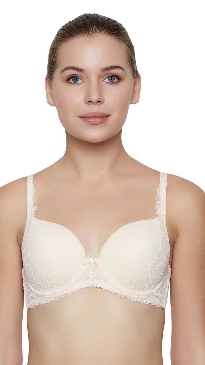 Triumph White Peony Lace Padded Wired Bra