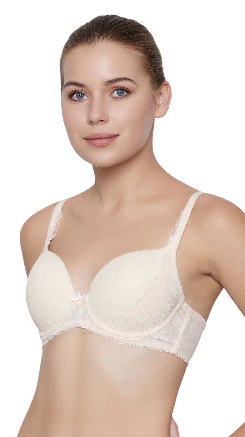 Triumph White Peony Lace Padded Wired Bra